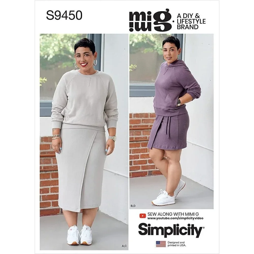 Simplicity Sewing Pattern 9450 Knit Tops Skirts by Mimi G‎ Misses Size 6-14